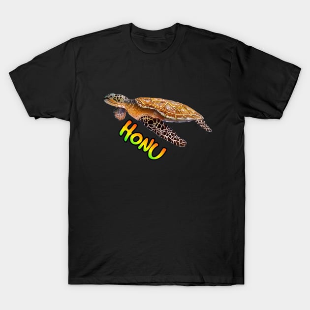 Hawaiian sea turtle T-Shirt by Coreoceanart